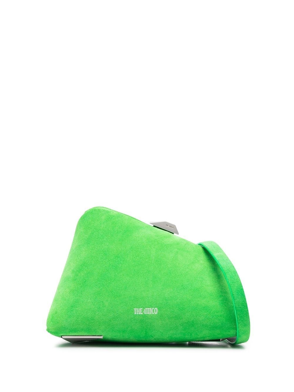 The Attico 8.30pm logo-print clutch bag - Green von The Attico