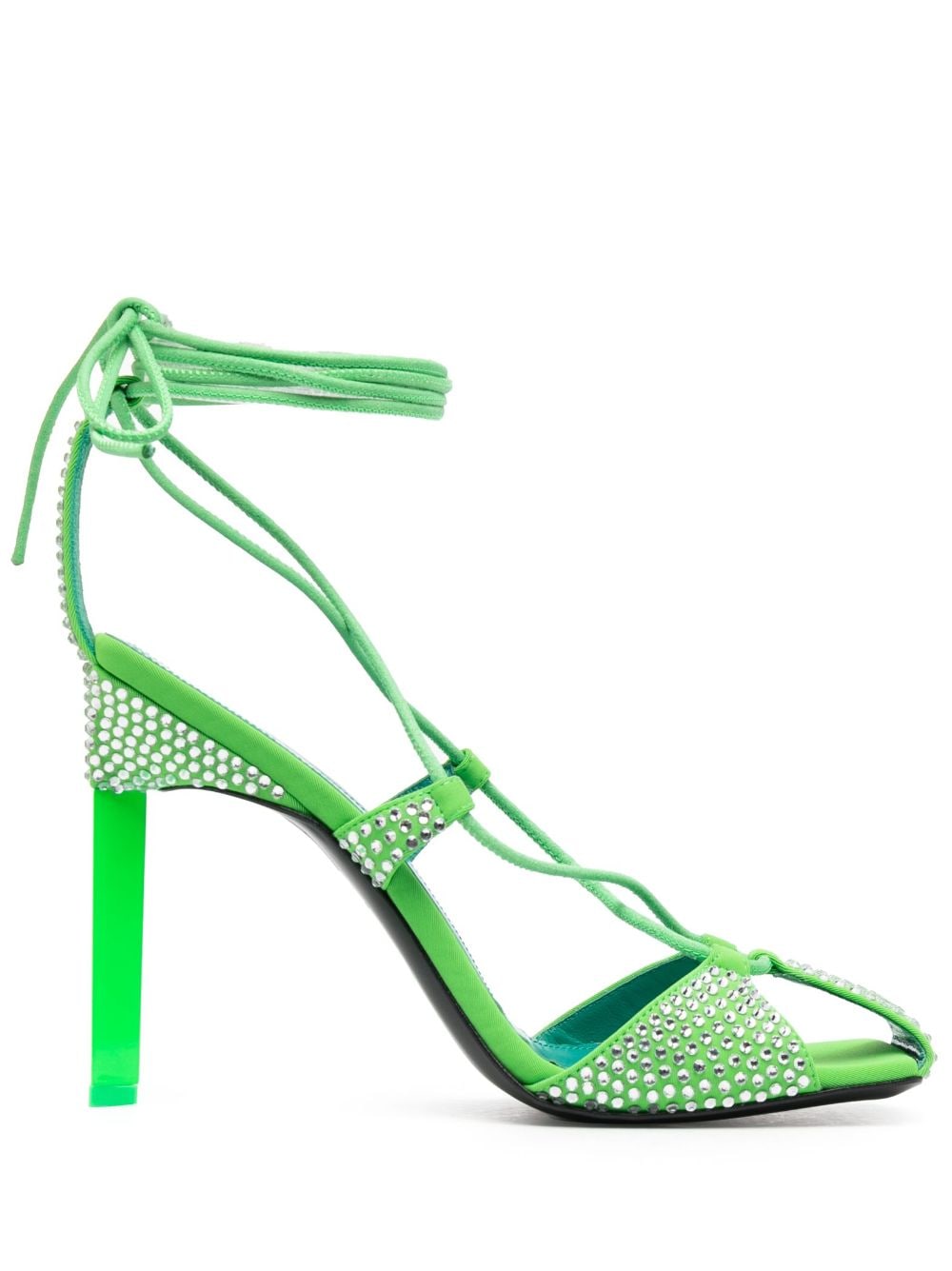 The Attico Adele 105mm rhinestone-embellished sandals - Green von The Attico