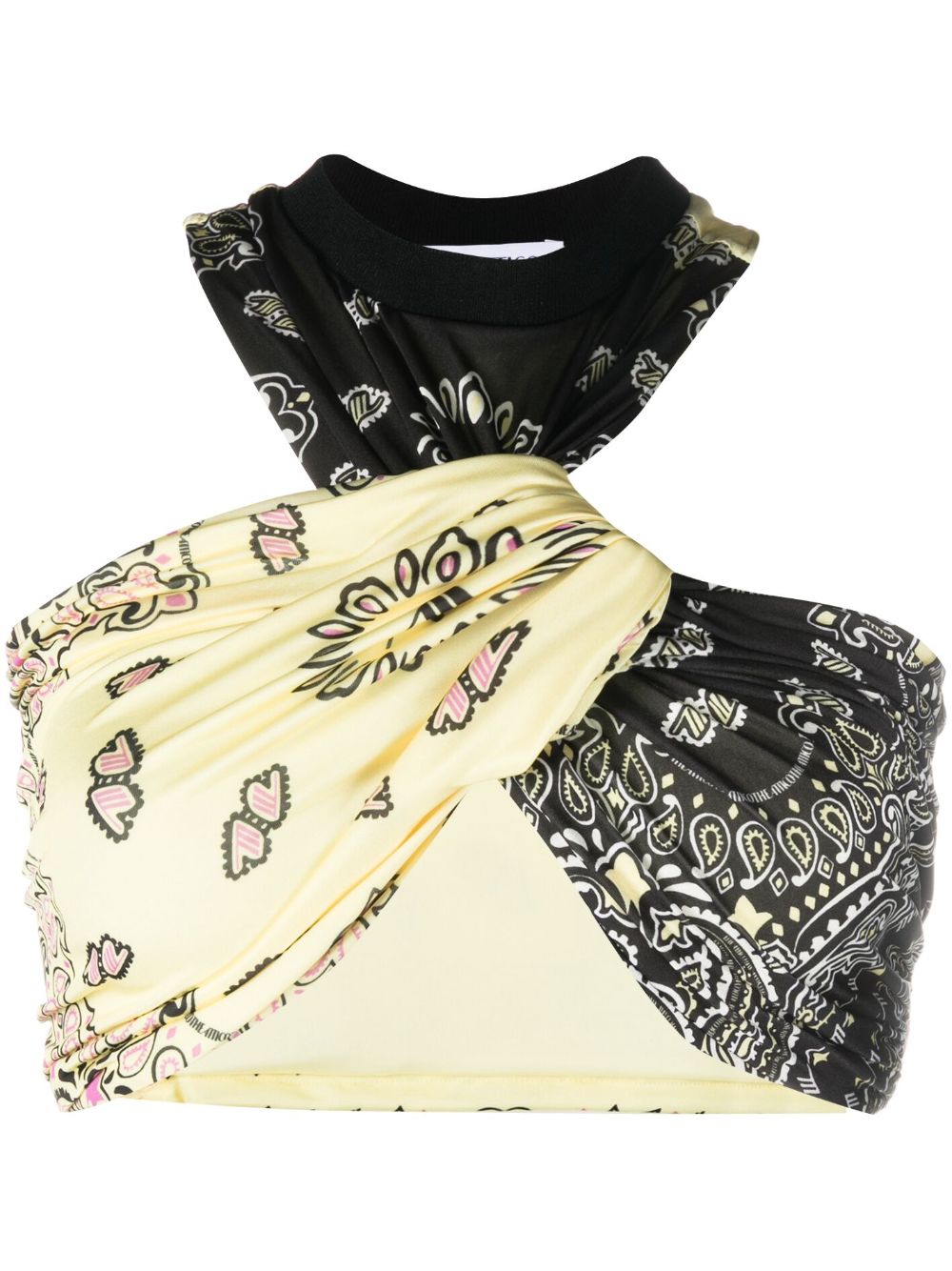 The Attico Asahi bandana-print top - Black von The Attico