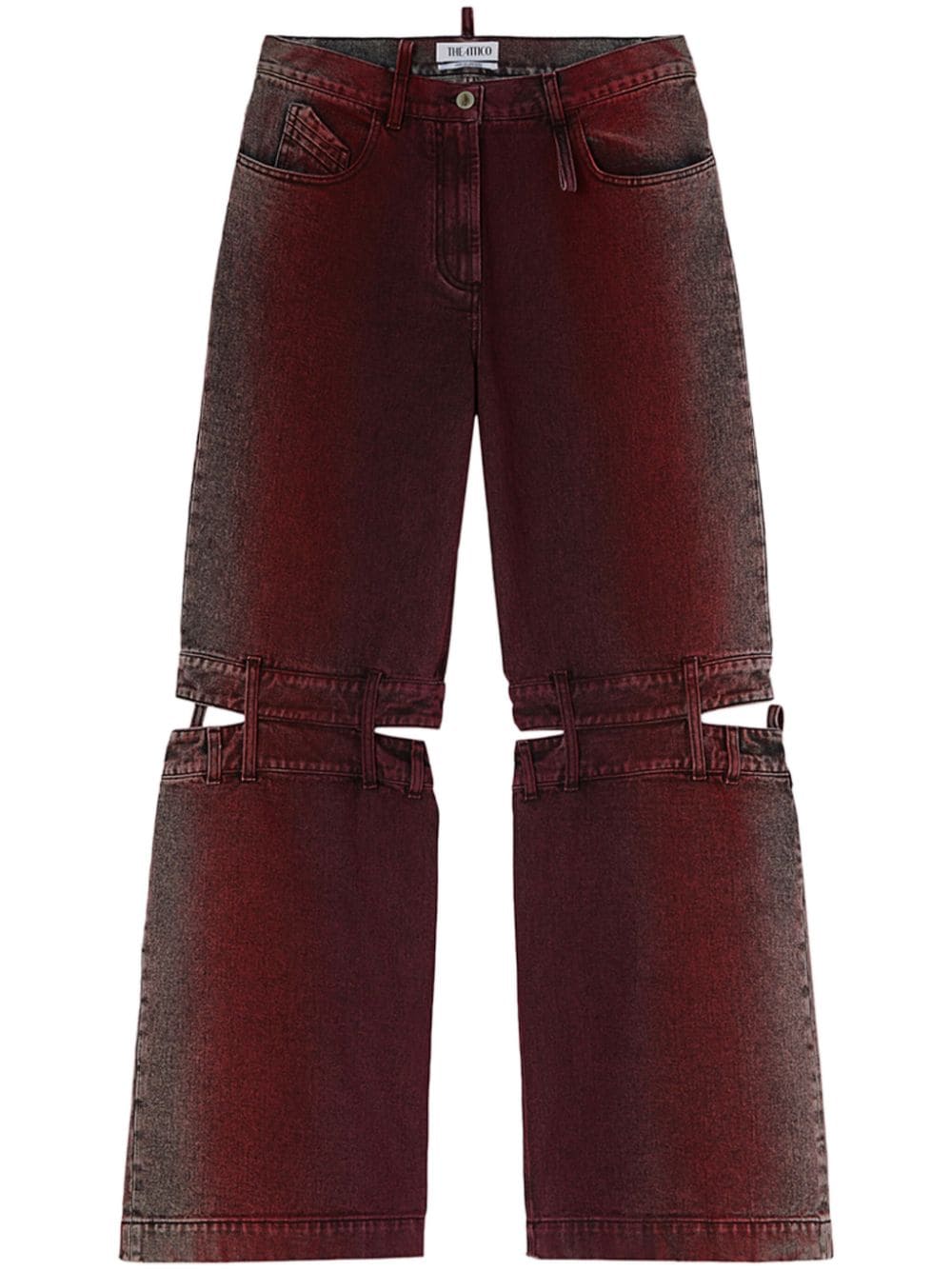 The Attico Ashton cut-out jeans - Red von The Attico