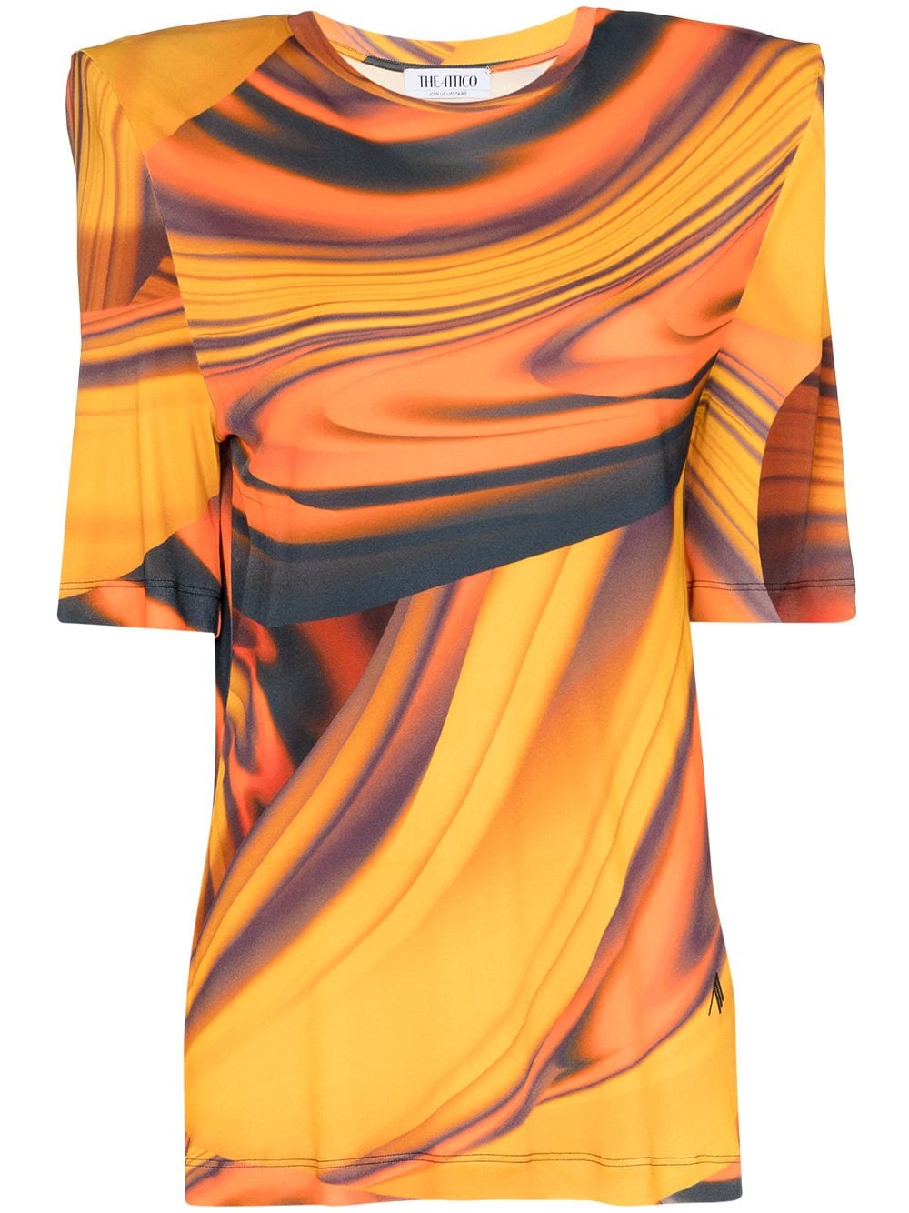 The Attico Bella abstract-print T-shirt - Orange von The Attico