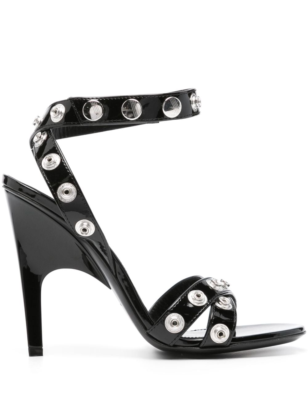 The Attico Cosmo 105mm faux-leather sandals - Black von The Attico