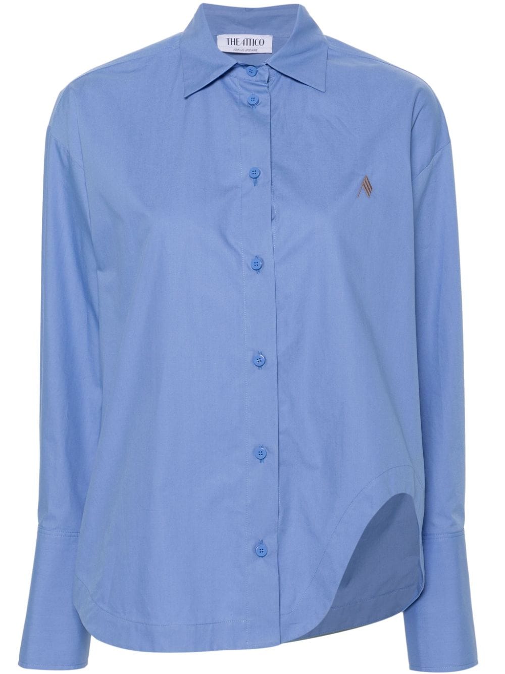 The Attico Diana long-sleeve shirt - Blue von The Attico