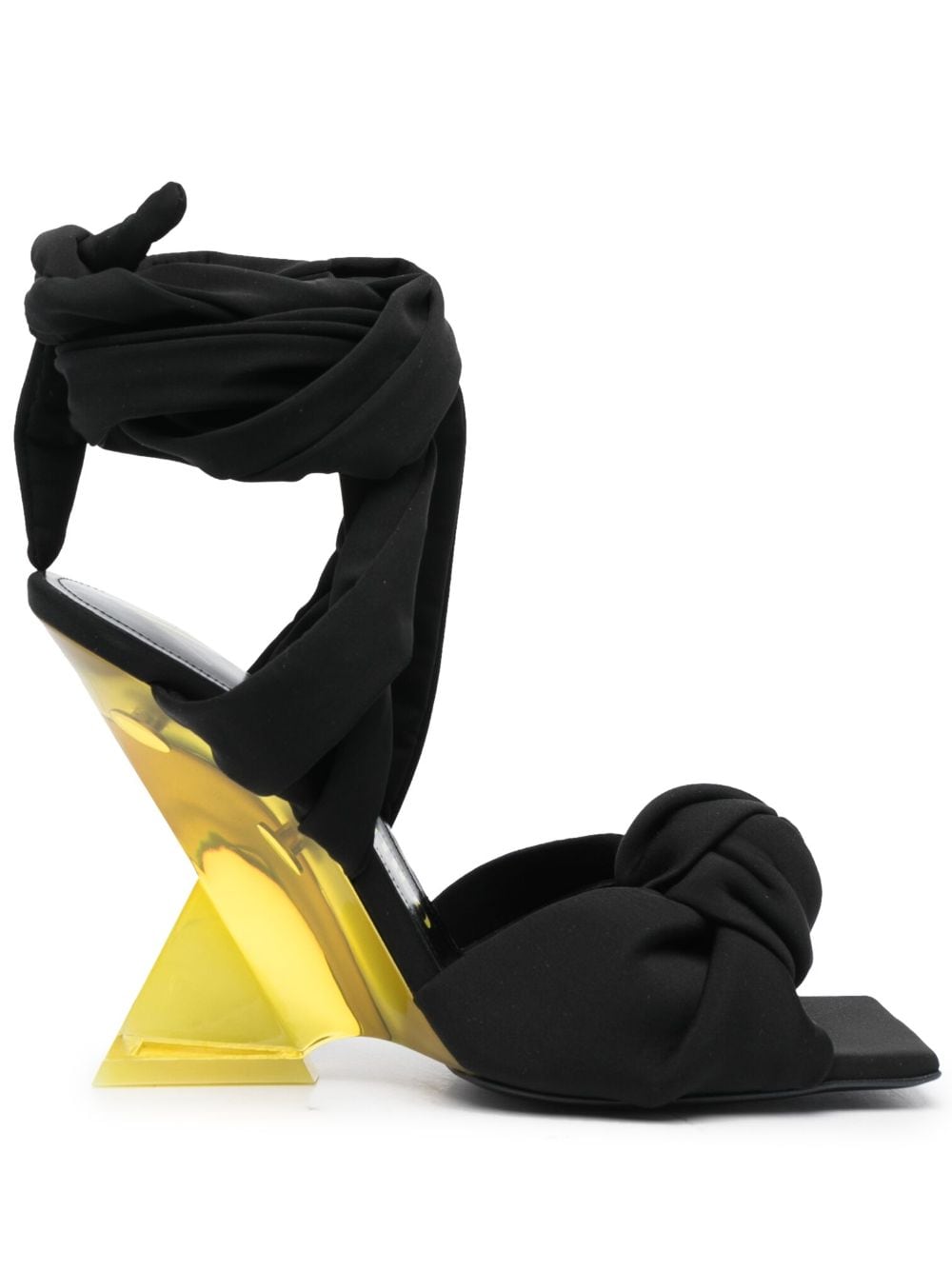 The Attico Duse 85mm sculpted-heel sandals - Black von The Attico