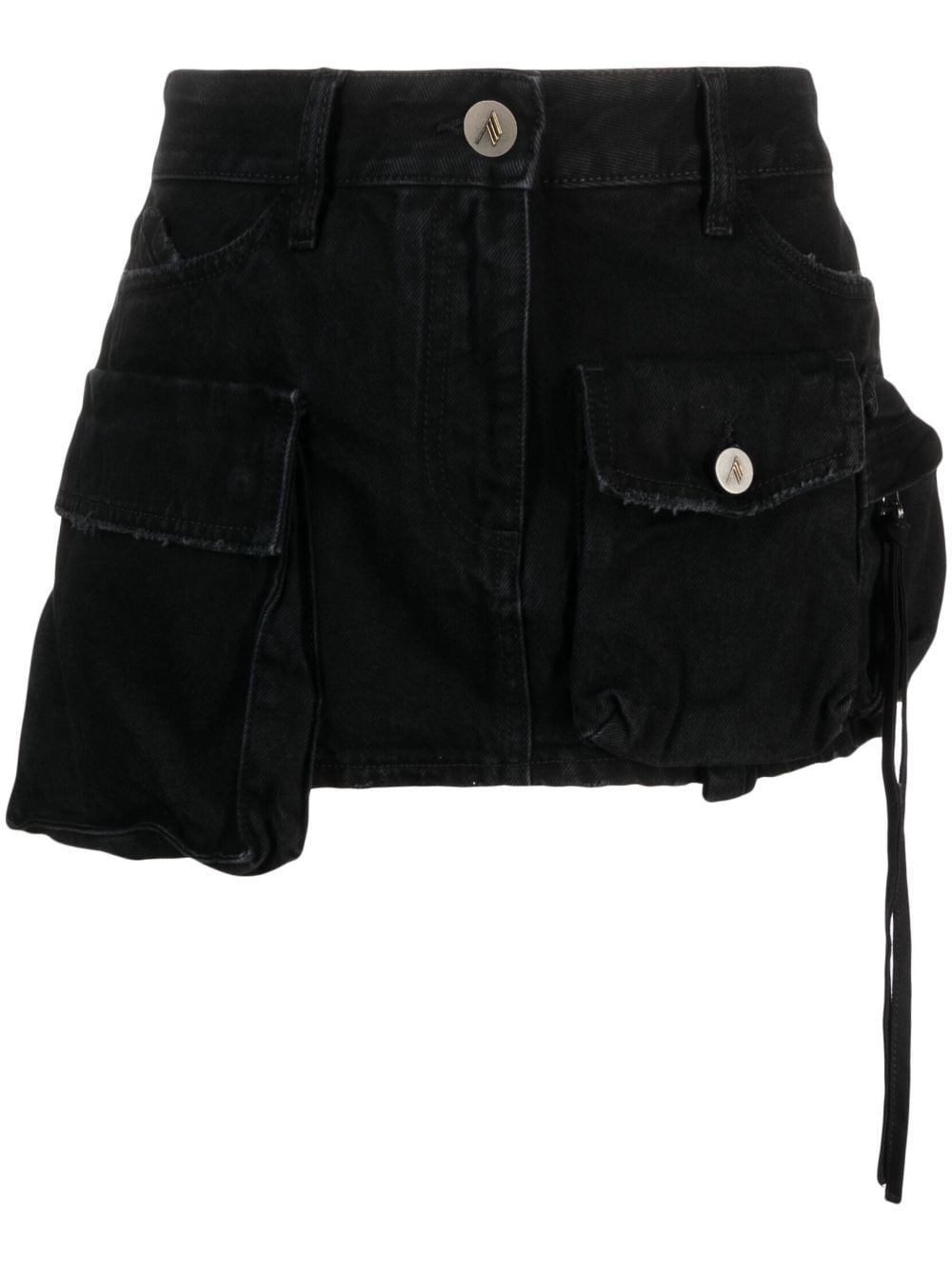 The Attico Fay cargo denim miniskirt - Black von The Attico
