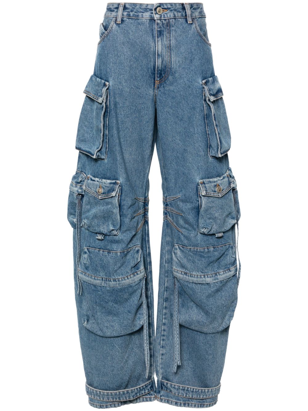 The Attico Fern wide-leg cargo jeans - Blue von The Attico