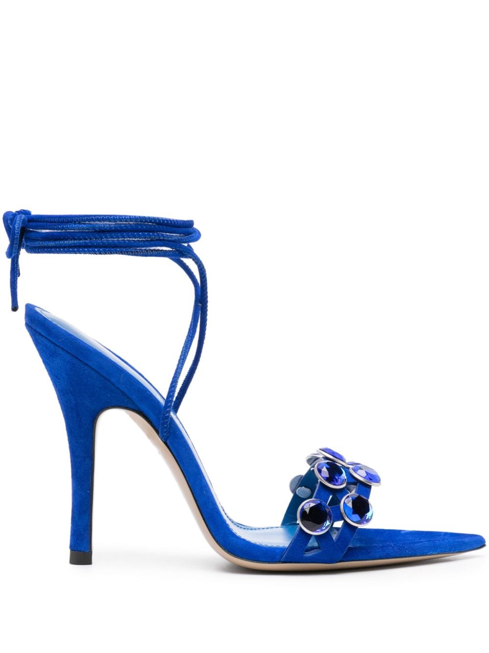 The Attico Grid 105mm suede sandals - Blue von The Attico