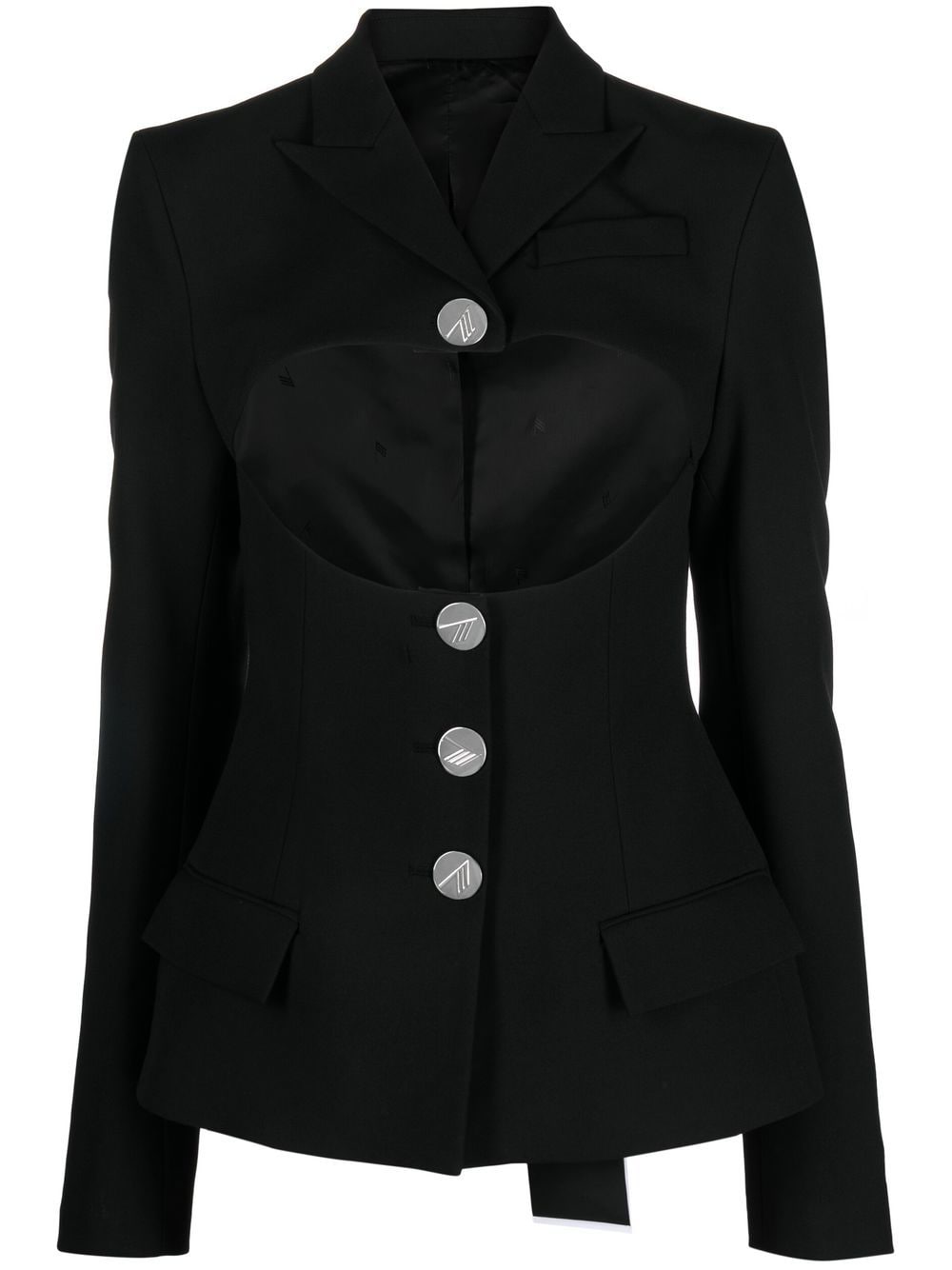 The Attico Gwenda single-breasted blazer - Black von The Attico