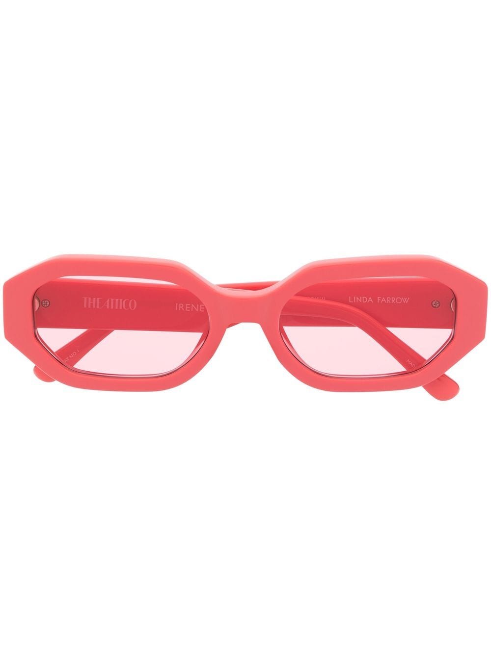 Linda Farrow x The Attico Irene oval-frame sunglasses - Pink von Linda Farrow