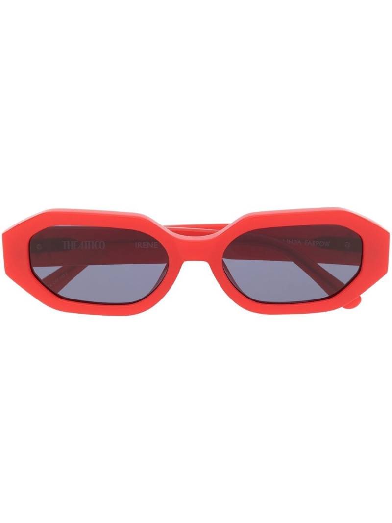 Linda Farrow x The Attico Irene sunglasses - Red von Linda Farrow