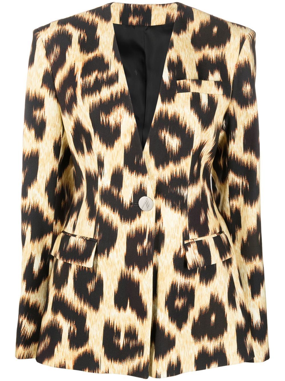 The Attico Louise leopard-print blazer - Black von The Attico