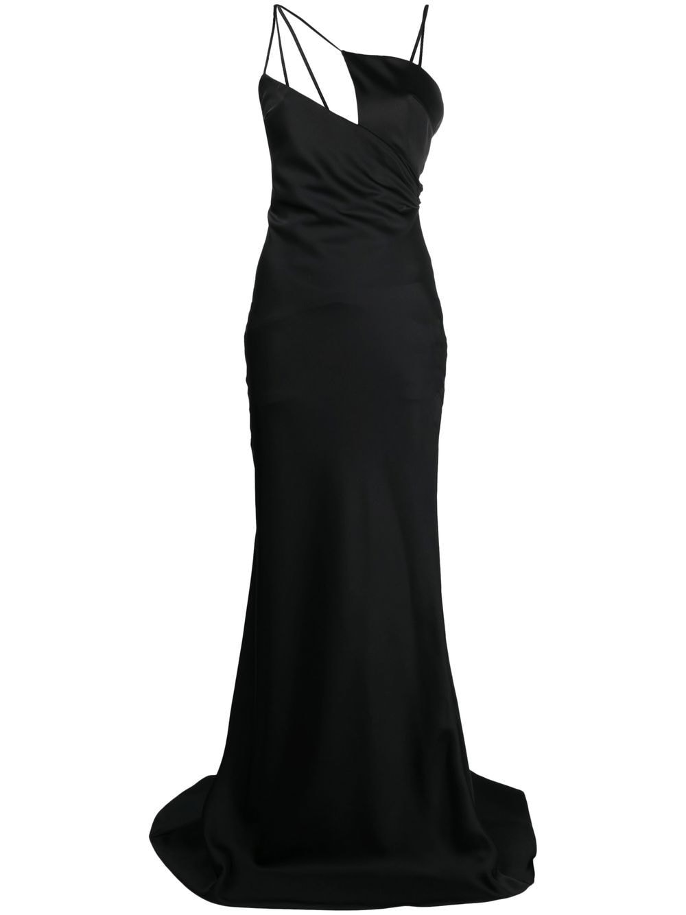 The Attico Melva satin long dress - Black von The Attico