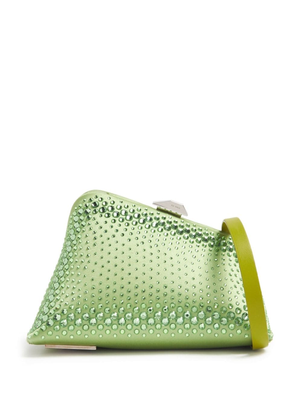 The Attico Midnight crystal-embellished clutch bag - Green von The Attico