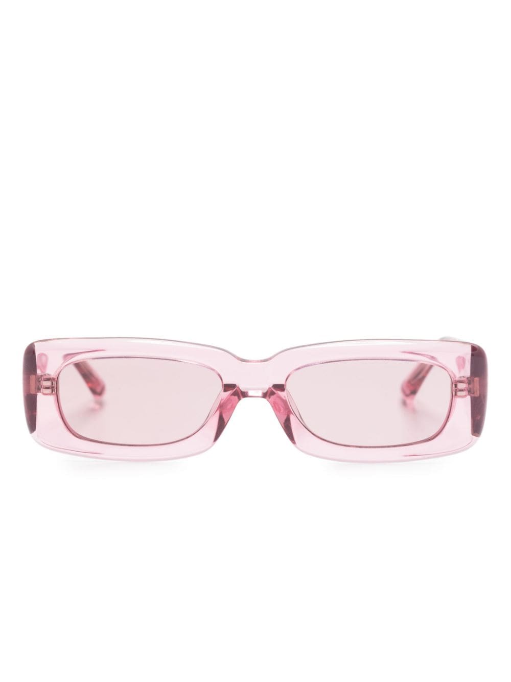 Linda Farrow x The Attico Mini Marfa rectangle-frame sunglasses - Pink von Linda Farrow