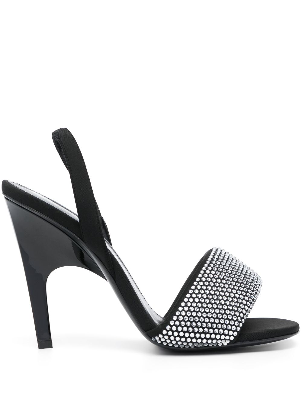 The Attico Rem 105mm crystal-embellished sandals - Black von The Attico