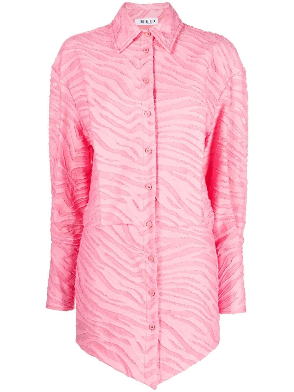 The Attico Silvye zebra-patterned shirt dress - Pink von The Attico