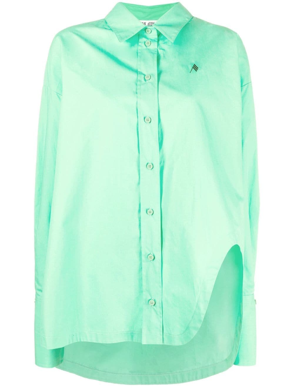 The Attico asymmetric cotton shirt - Green von The Attico