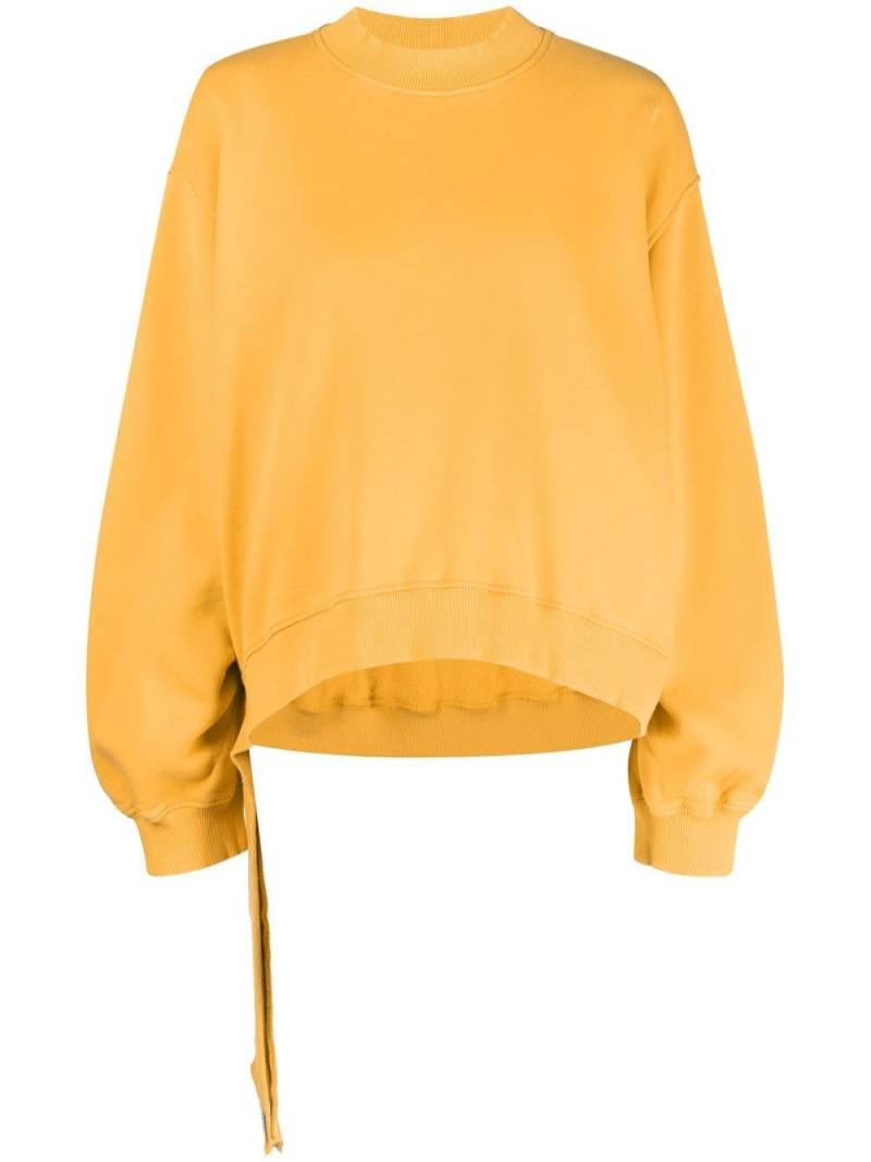 The Attico asymmetric-hem sweatshirt - Orange von The Attico