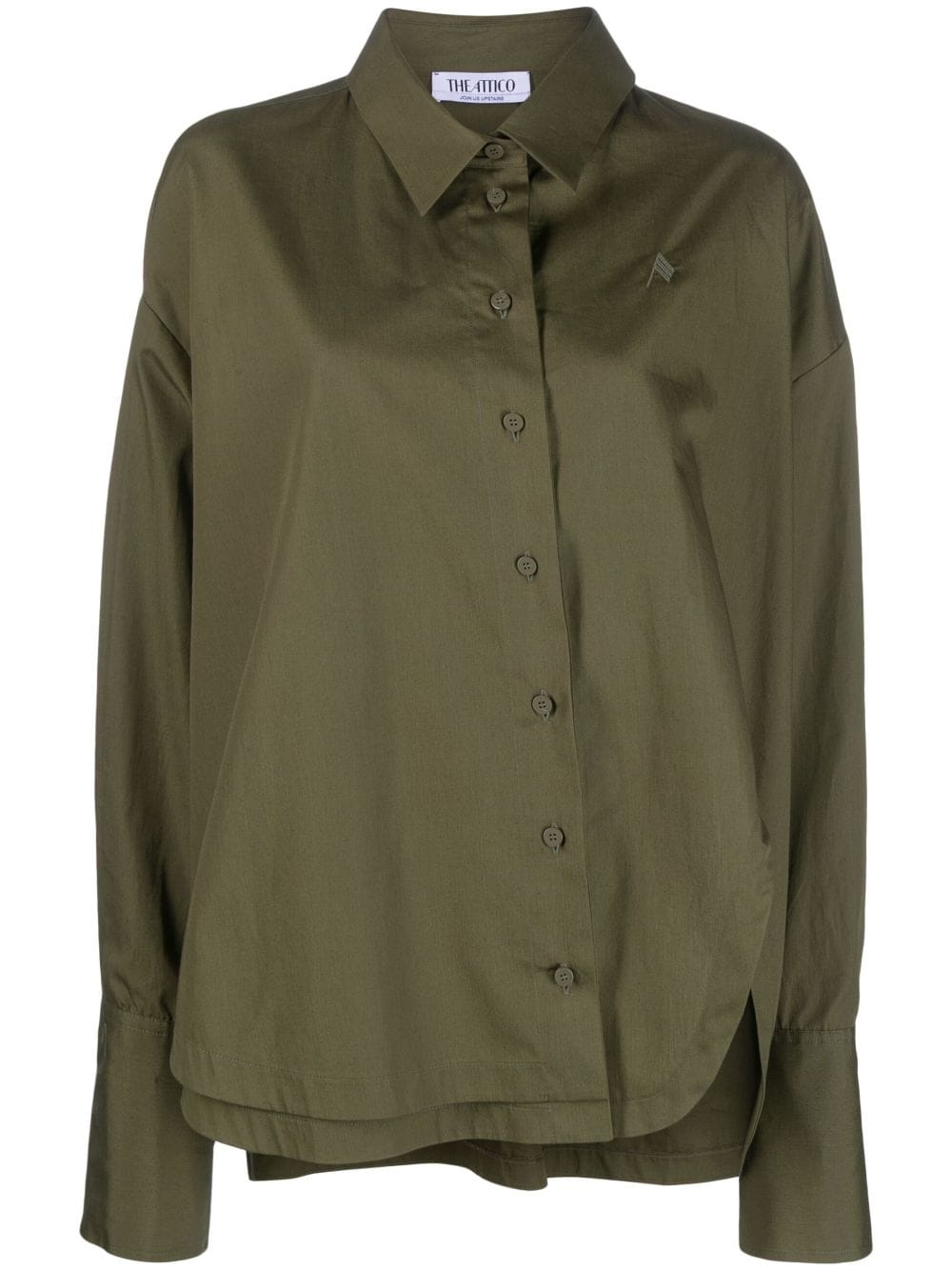 The Attico Kota asymmetric cotton shirt - Green von The Attico