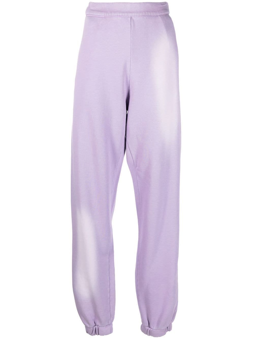 The Attico bleach-effect slim track pants - Purple von The Attico