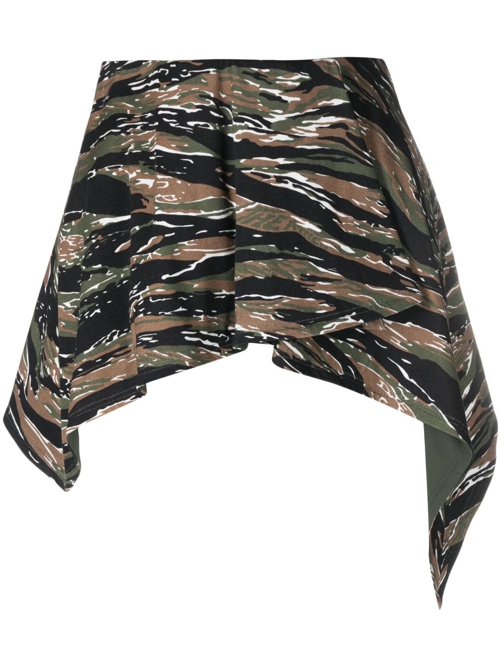 The Attico camouflage-print mini skirt - Green von The Attico