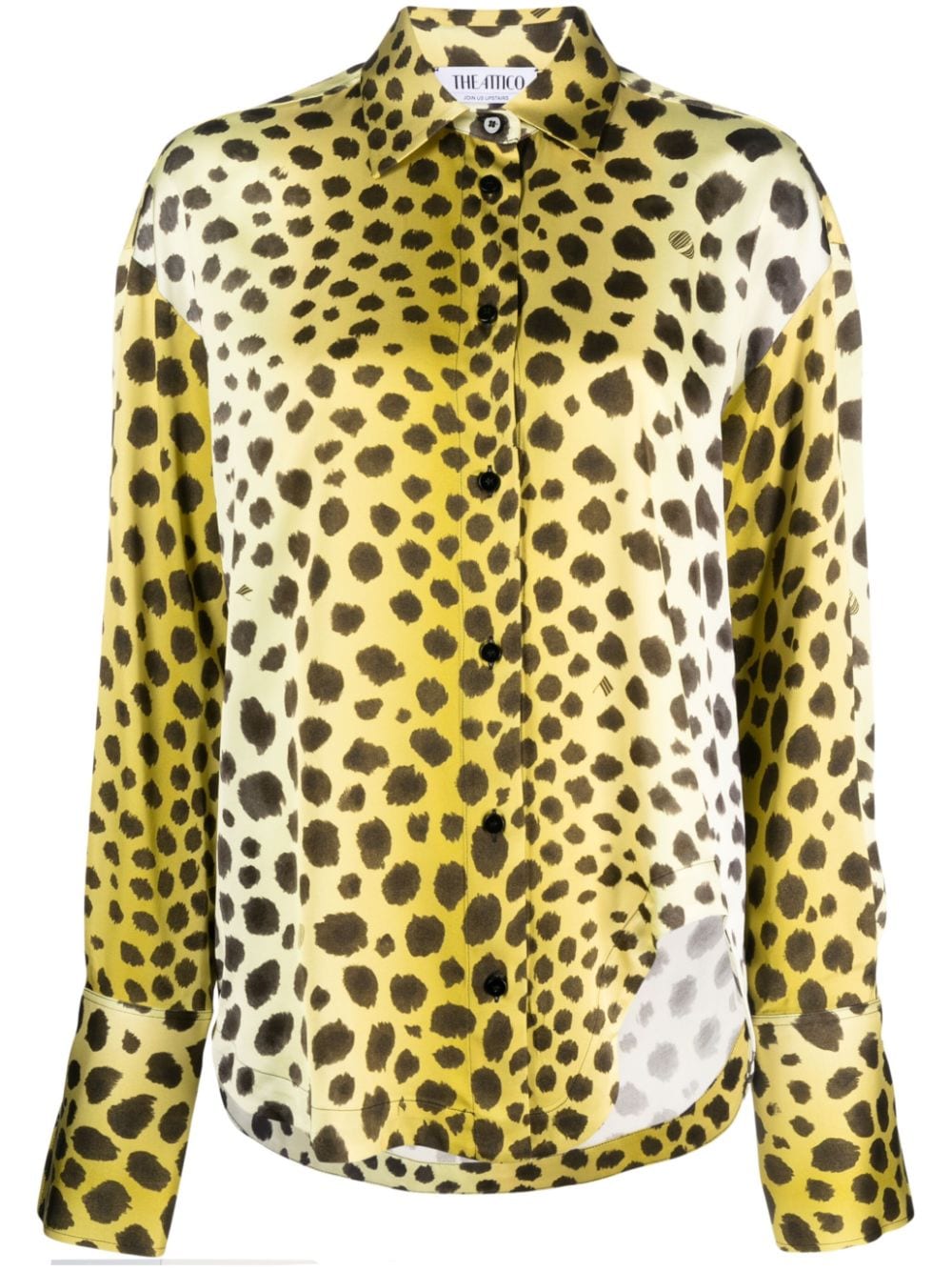 The Attico cheetah-print long-sleeve shirt - Yellow von The Attico