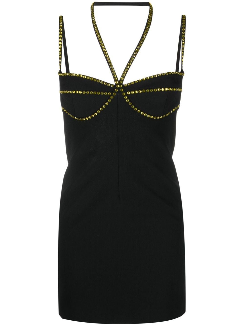 The Attico crystal-embellished mini dress - Black von The Attico