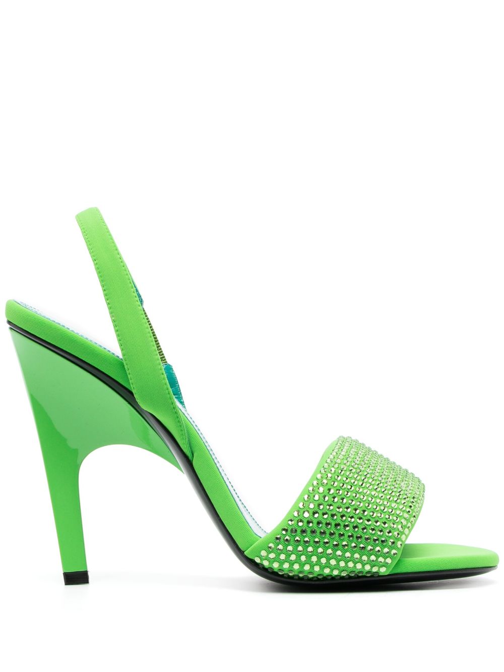 The Attico crystal-embellished open-toe sandals - Green von The Attico