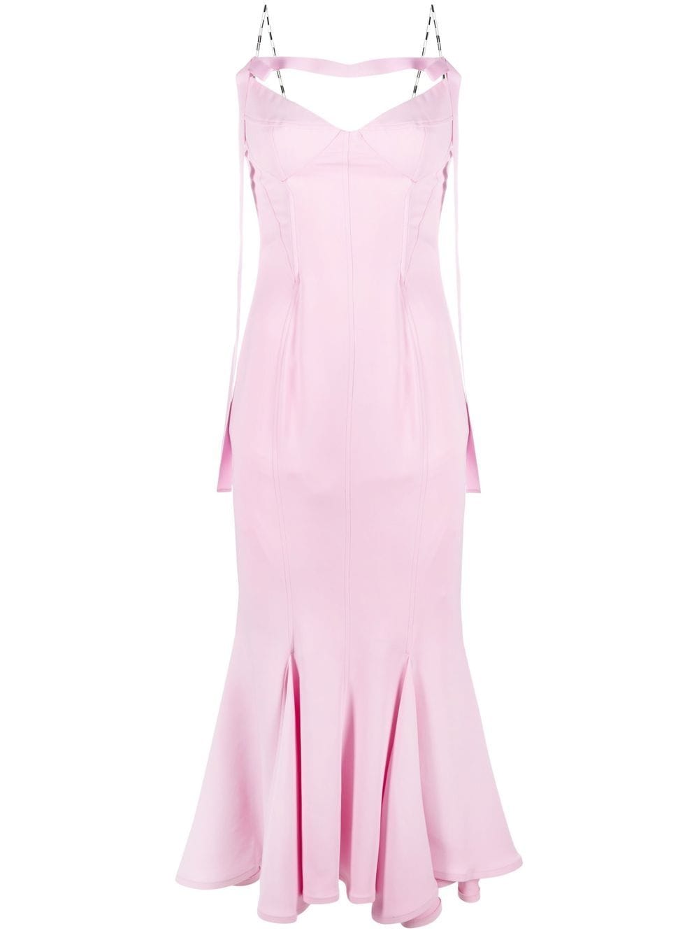 The Attico cut-out detail fishtail-hem dress - Pink von The Attico