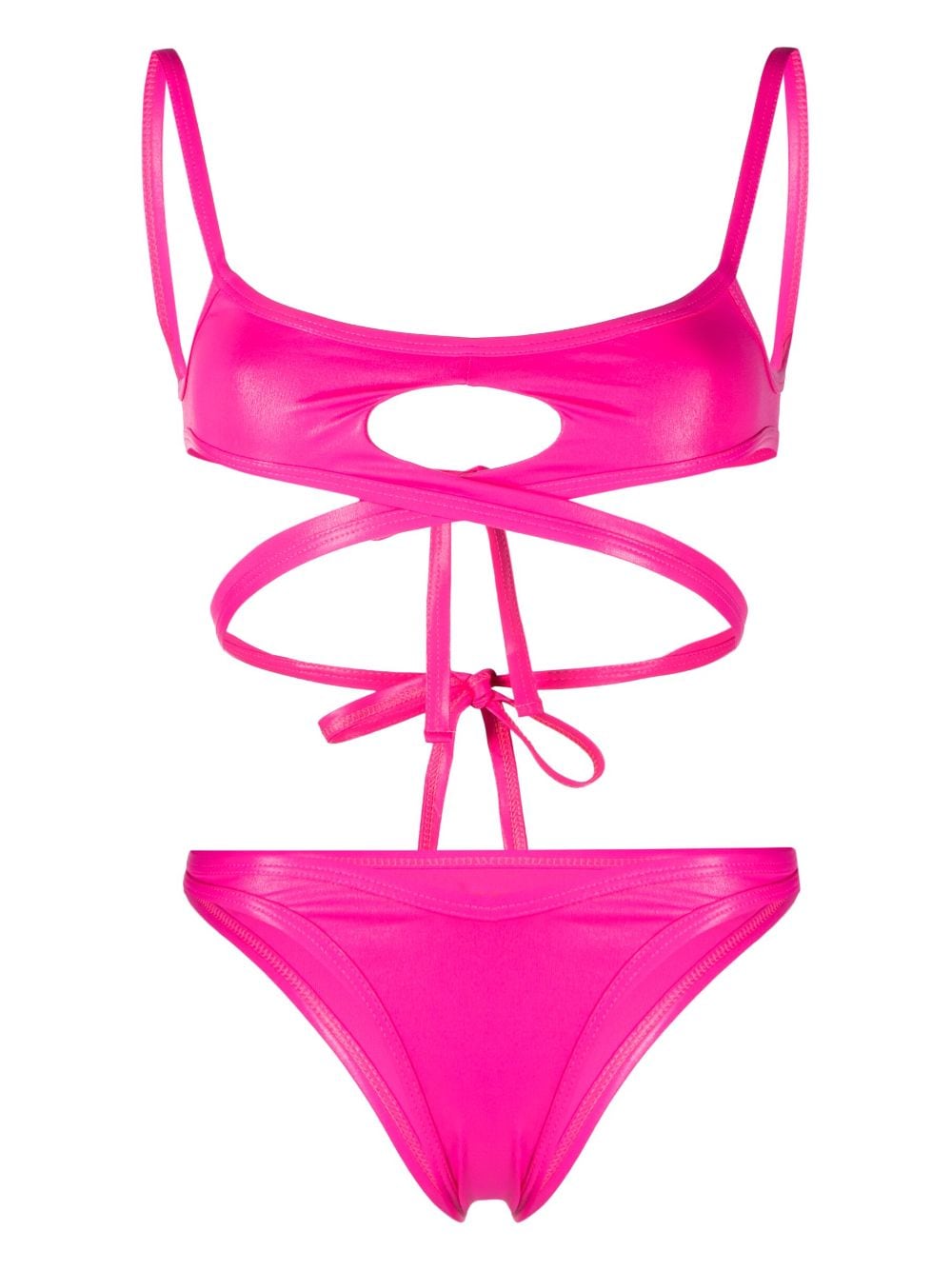 The Attico cut-out wraparound bikini - Pink von The Attico