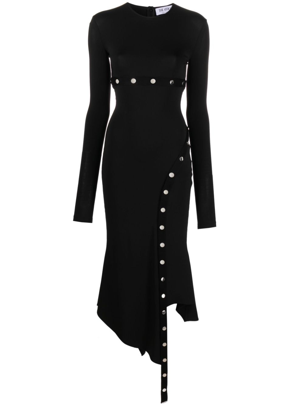 The Attico asymmetric convertible midi dress - Black von The Attico