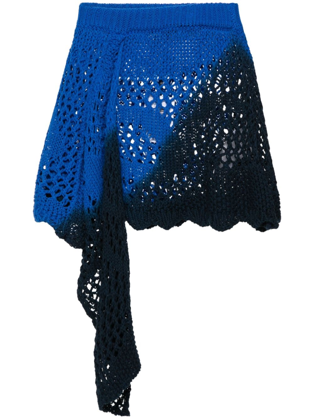 The Attico draped-detail knitted skirt - Blue von The Attico