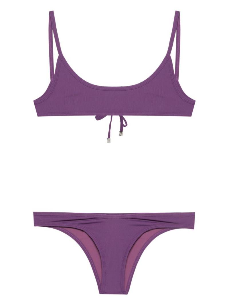 The Attico fine-ribbed bikini - Purple von The Attico