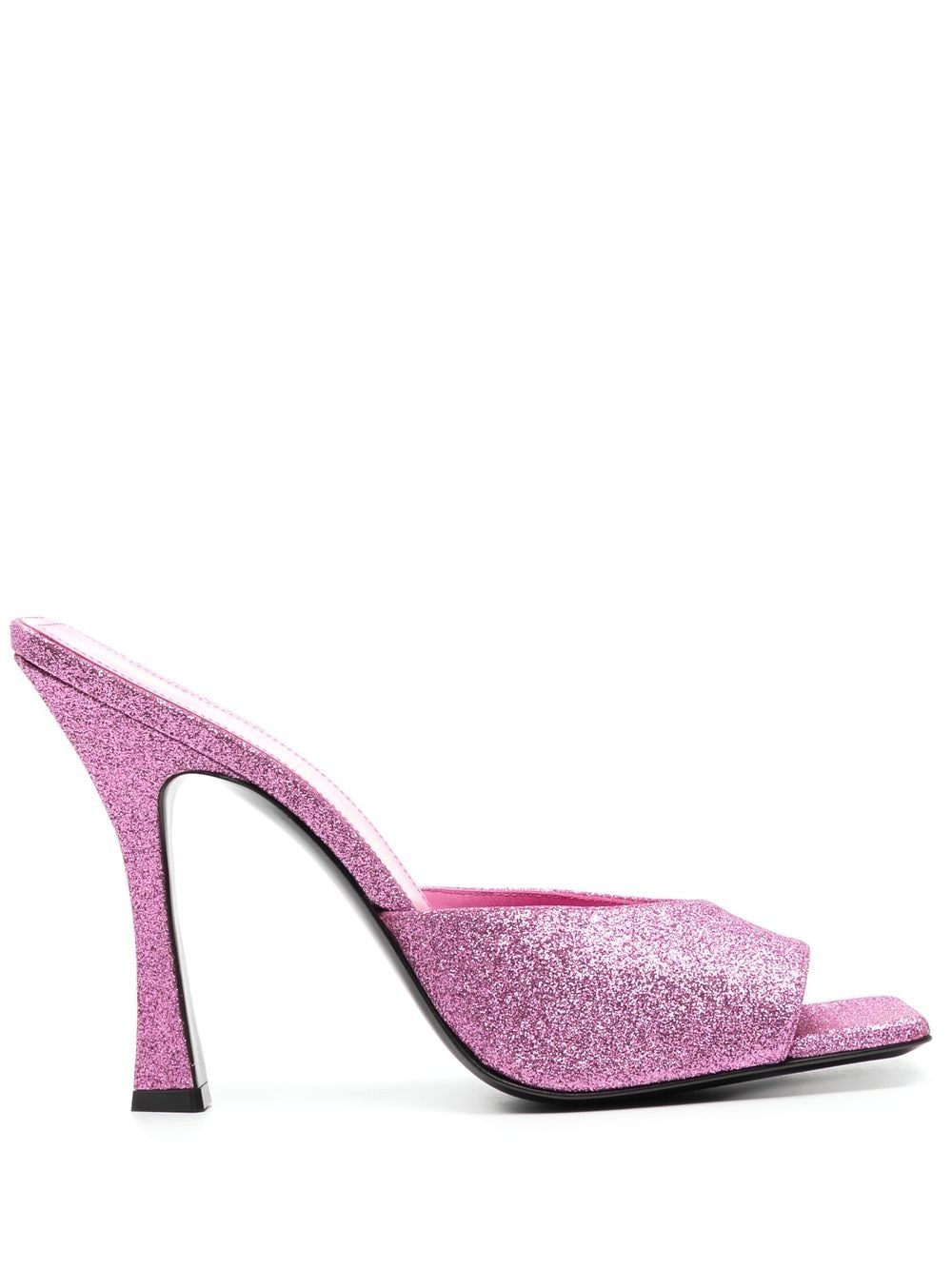 The Attico glittered high-heeled mules - Pink von The Attico