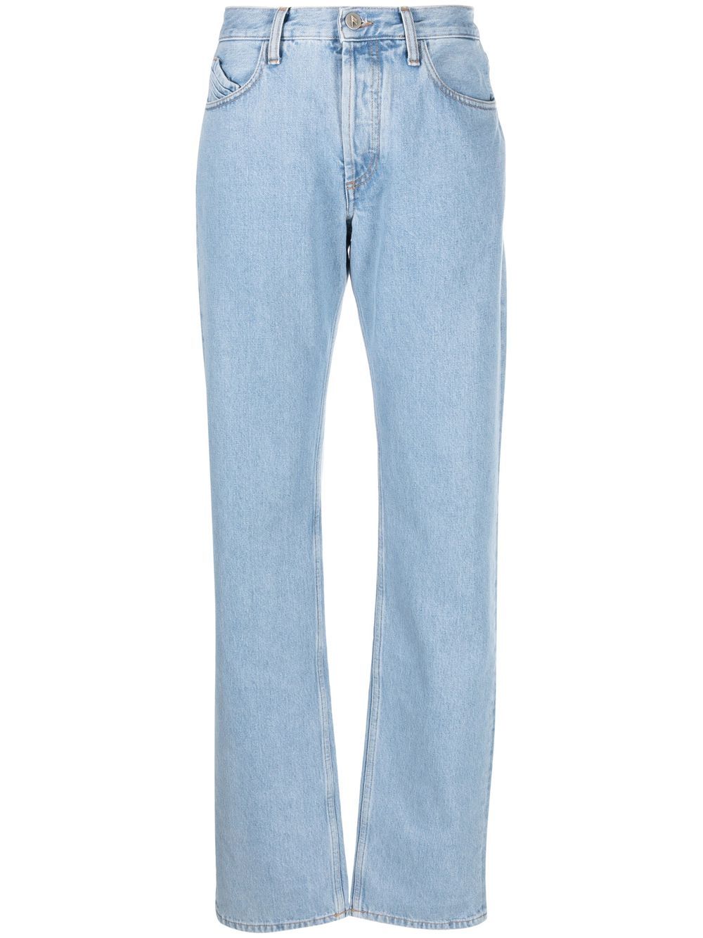 The Attico high-rise straight-leg jeans - Blue von The Attico