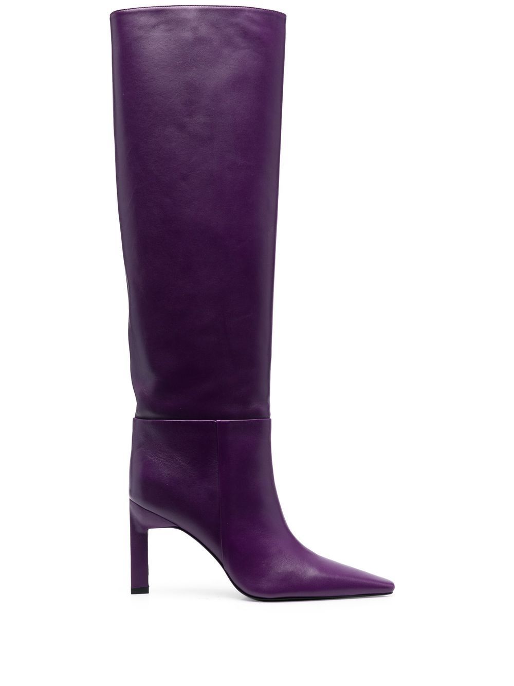 The Attico leather knee-length boots - Purple von The Attico