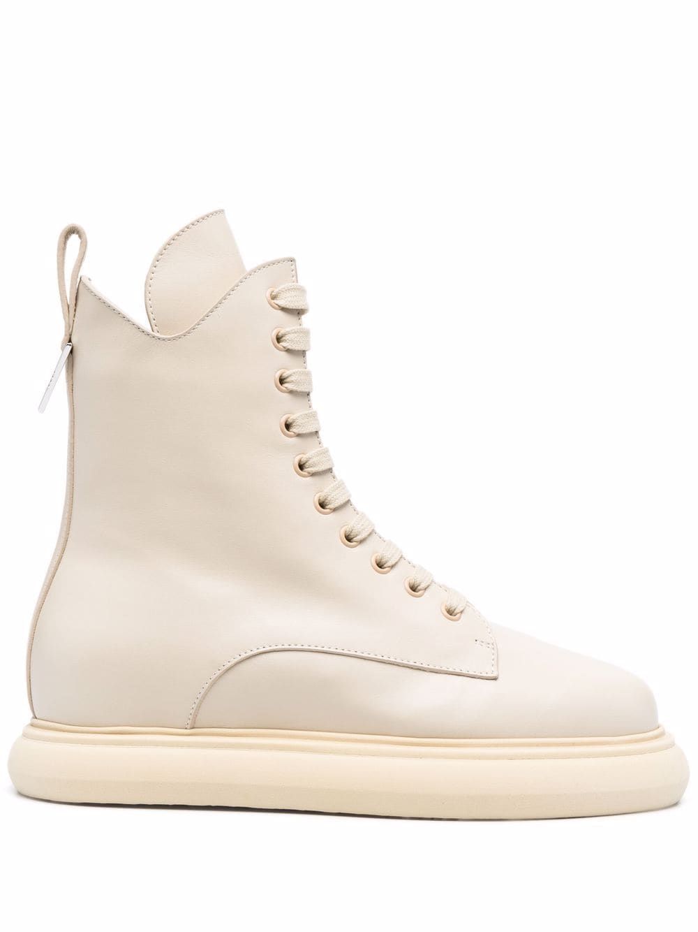 The Attico leather lace-up boots - Neutrals von The Attico