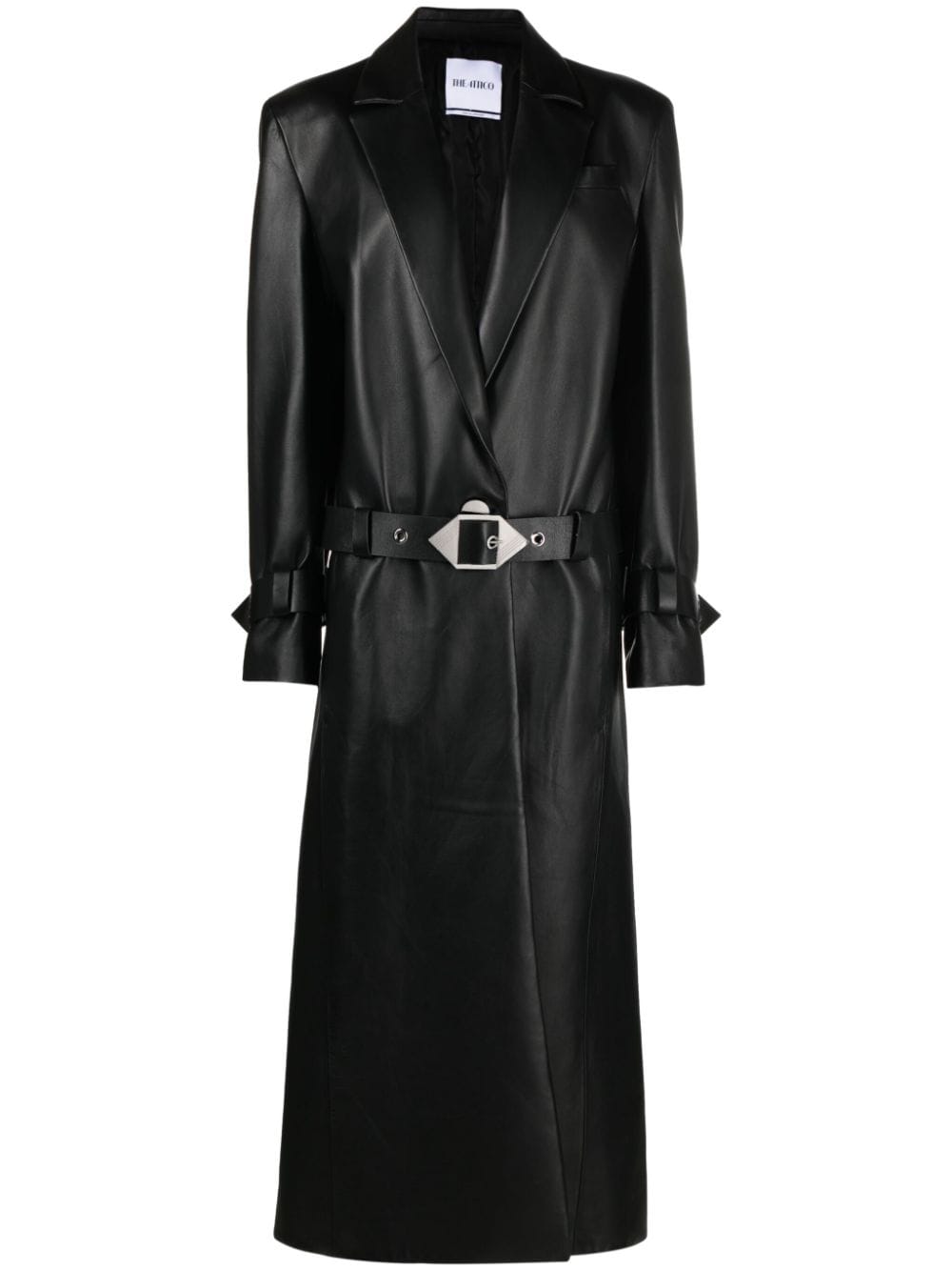 The Attico leather trench coat - Black von The Attico