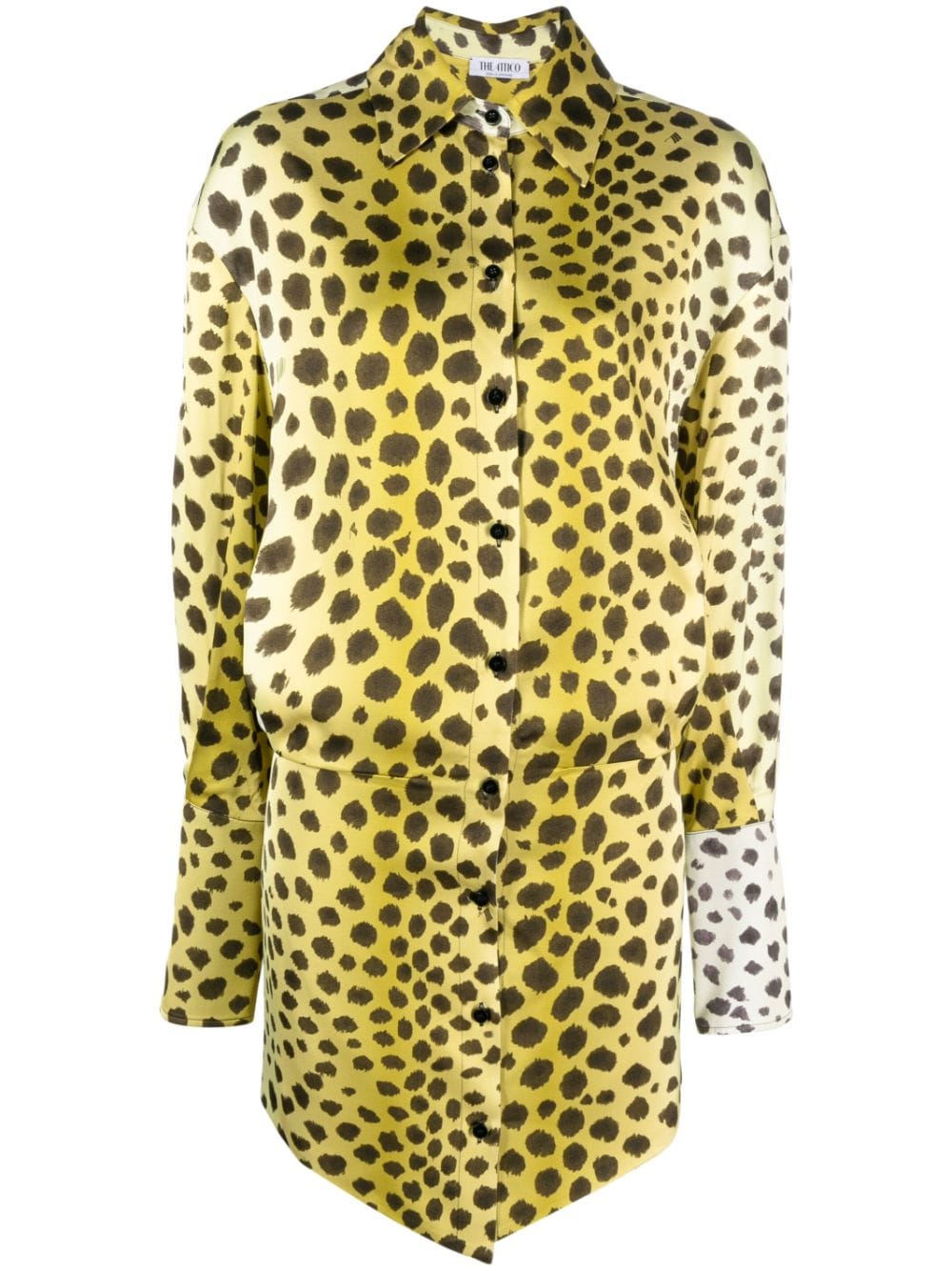 The Attico leopard-patterned shirt dress - Yellow von The Attico