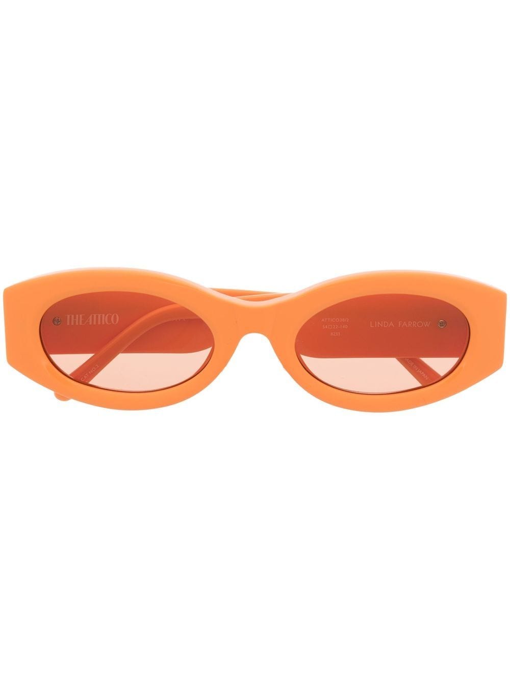 Linda Farrow x The Attico Berta rectangle-frame sunglasses - Orange von Linda Farrow