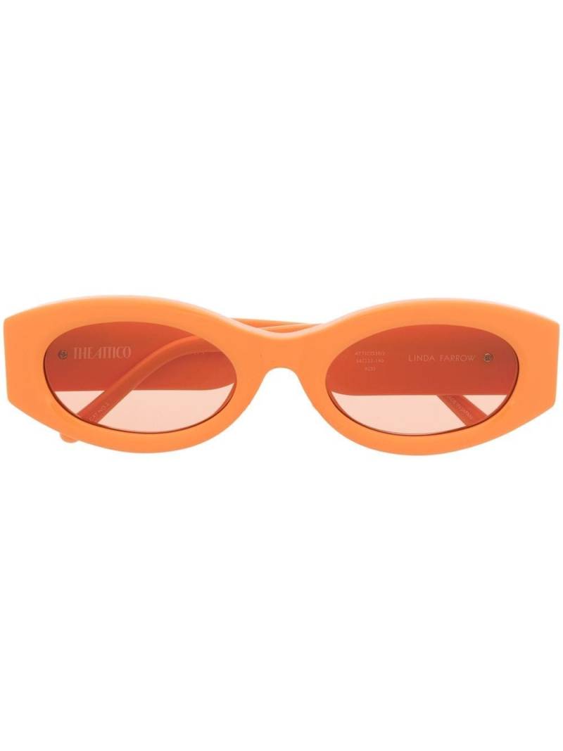 Linda Farrow x The Attico Berta rectangle-frame sunglasses - Orange von Linda Farrow