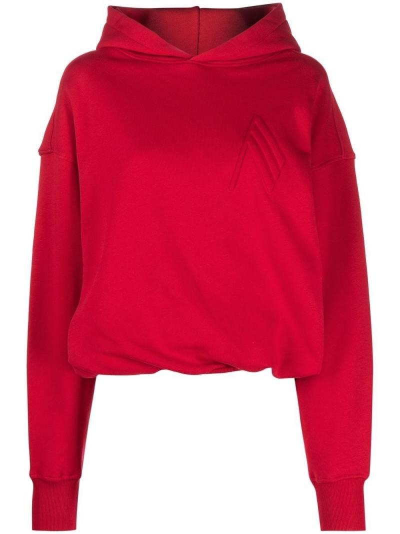 The Attico logo print hooded sweatshirt - Red von The Attico