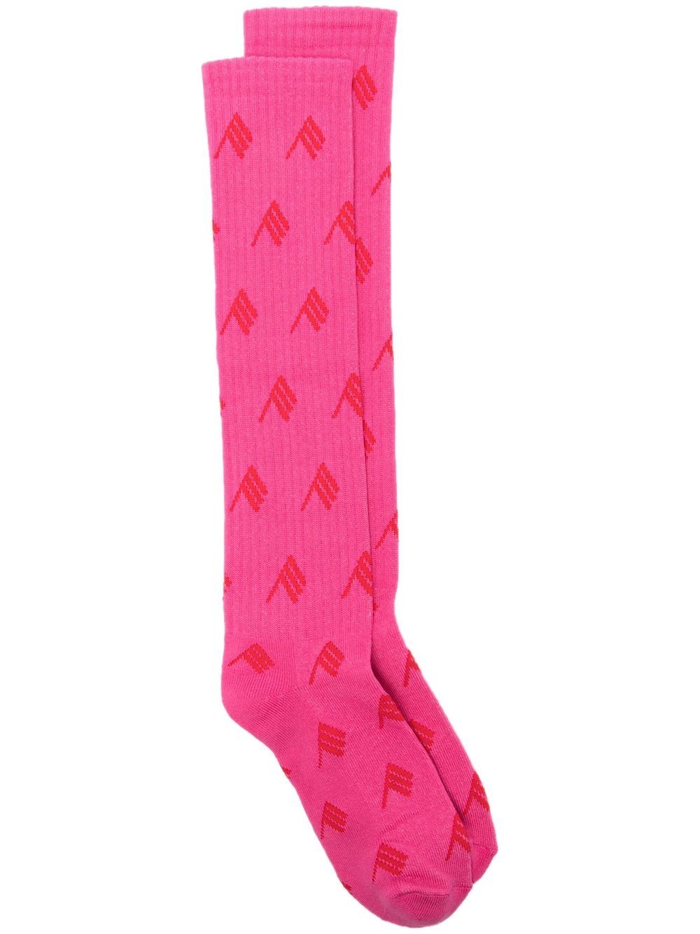 The Attico logo-print socks - Pink von The Attico