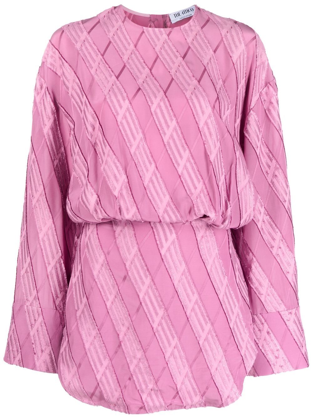 The Attico long-sleeved jacquard dress - Pink von The Attico