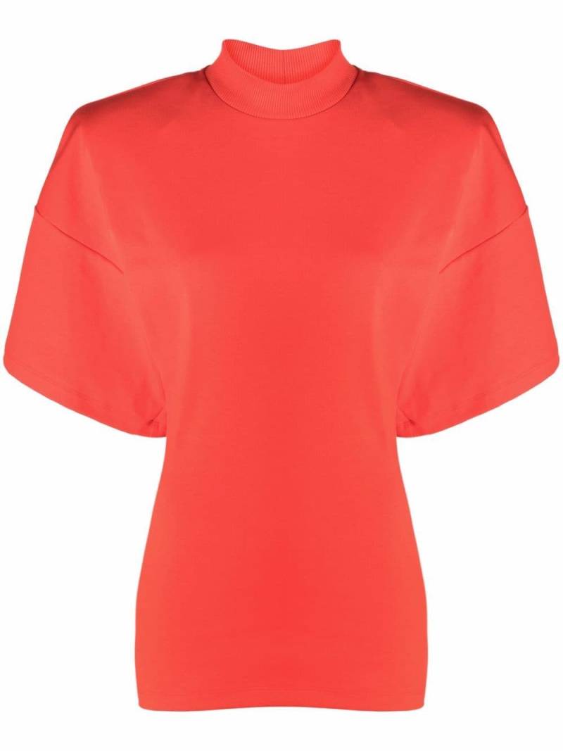 The Attico mock-neck cotton top - Orange von The Attico