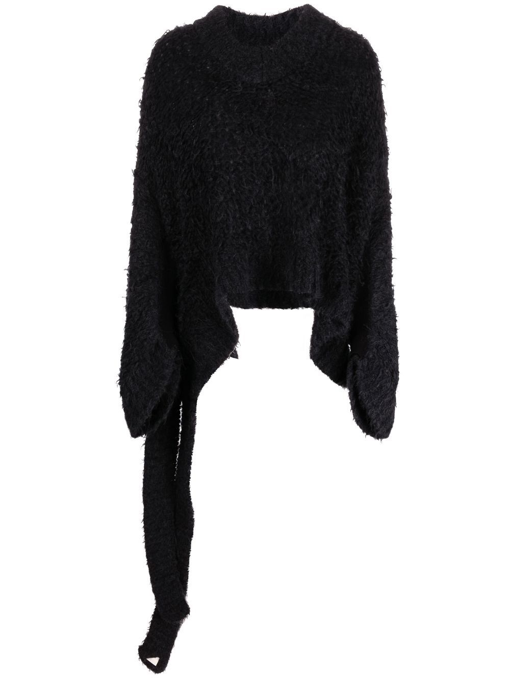 The Attico open-knit V-neck jumper - Black von The Attico
