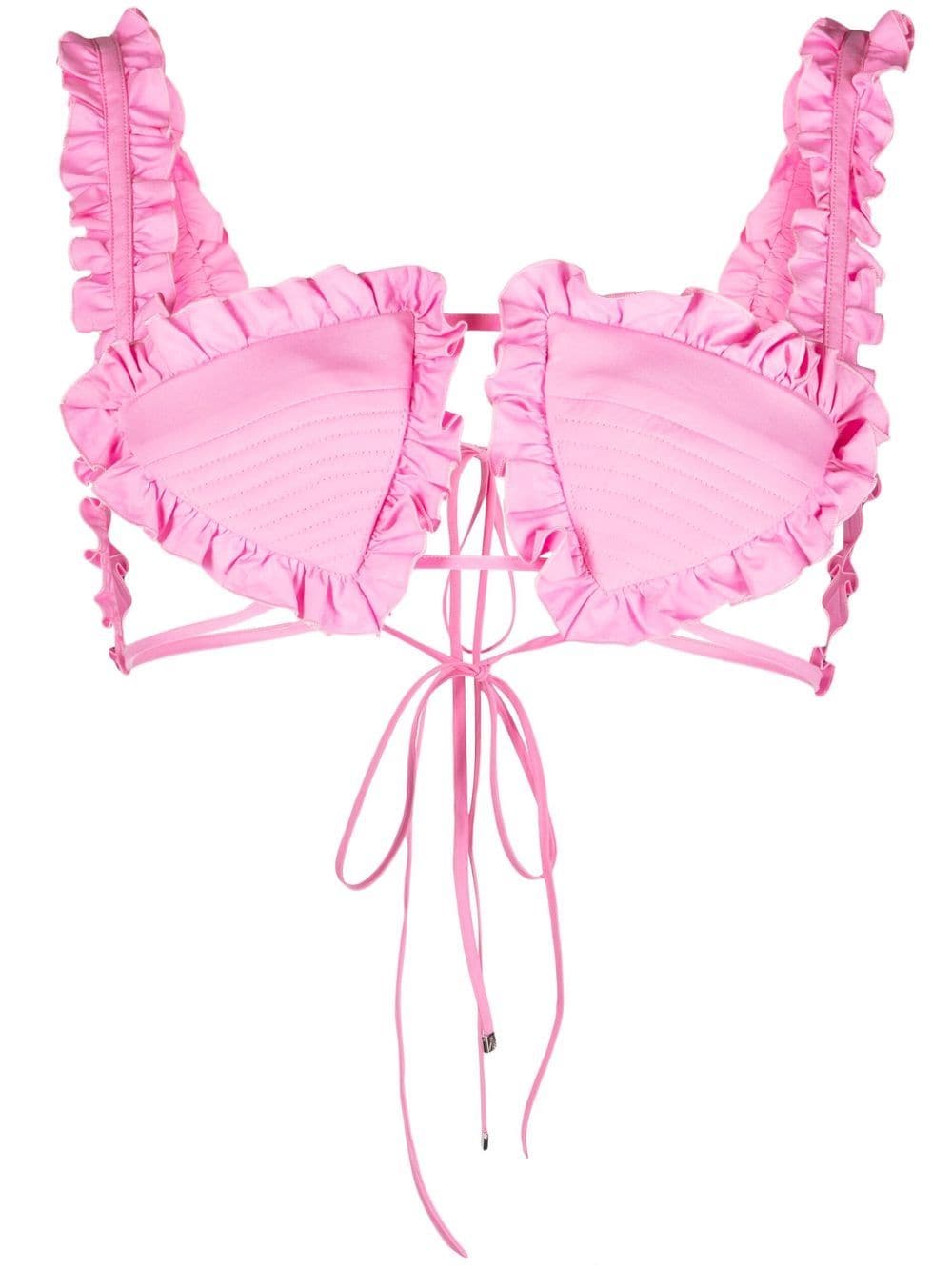 The Attico ruffle trim bra top - Pink von The Attico