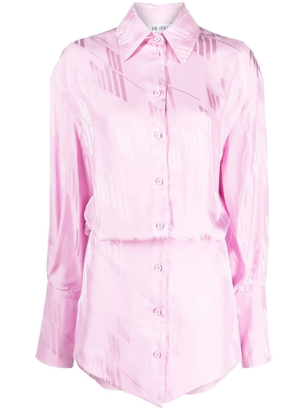 The Attico satin-effect shirt dress - Pink von The Attico