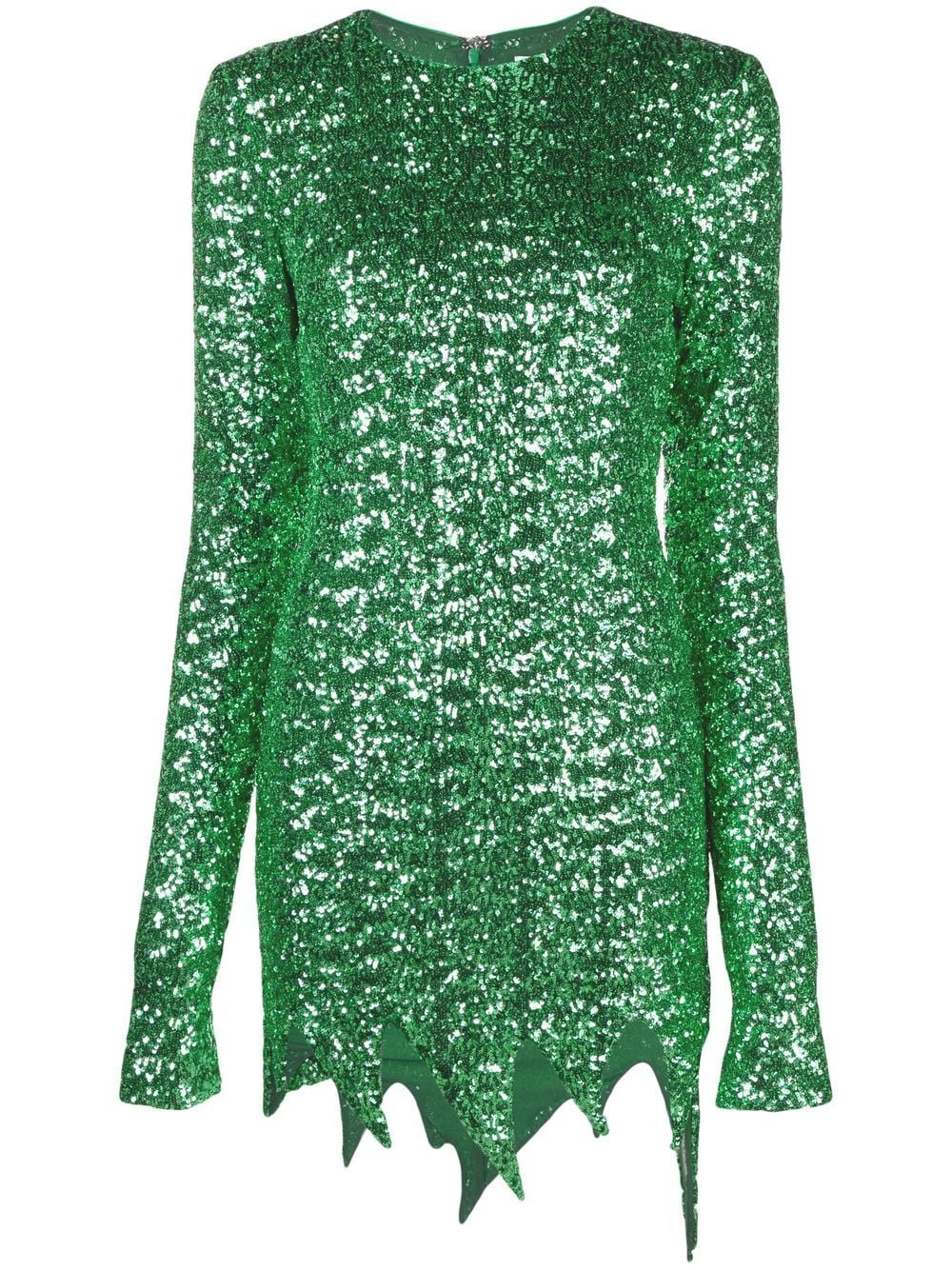 The Attico sequin-embellished minidress - Green von The Attico