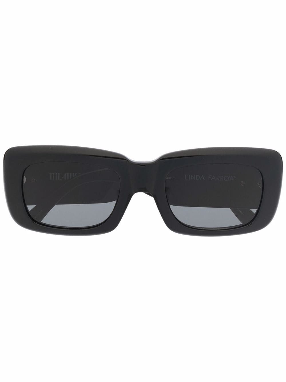 Linda Farrow x The Attico Marfa square-frame sunglasses - Black von Linda Farrow